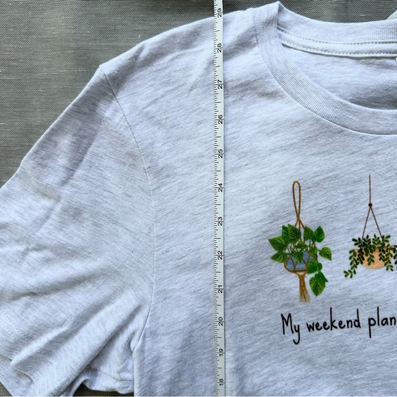 Plant shirt heathered gray size M unisex T shirt - Picture 3 of 8